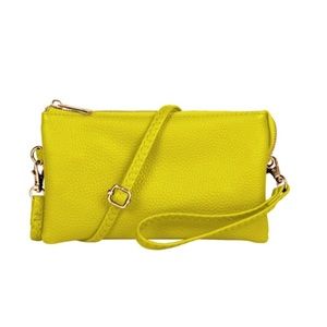 Yellow Crossbody Wristlet Bag